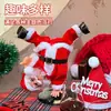 Presente de Natal Transfronteiriço Hip-Hop Papai Noel Invertido Decorações para Carro Enfeites Engraçados de Uma Mão