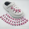 Nuevos Zapatos con Agujeros de Letras Rosas Accesorios para Zapatos de PVC Zapatos de Flores Hebilla para Zapatos Accesorios Decorativos Lindos para Jardín Desmontables
