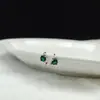 Pendientes de plata de ley s925 personalizados retro coloridos morados con circonita esmeralda diseño de nicho femenino sentido de diseño moda fría ins