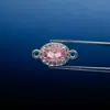Color Duradero Oro de 18 Quilates Circonita Oval Doble Colgante Joyería Hecho a Mano DIY Pulsera Collar Pulsera de Cuentas Accesorios Materiales