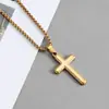 Amazon Transfronterizo Popular Collar Cruz Brillante Tendencia de Moda Europea y Americana Hip-Hop Colgante de Cruz Joyería para Hombres