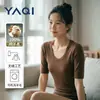 100% Lavável à Máquina Lã Nova Camiseta de Manga Curta Malha Sem Costura Gola U Gola Redonda Slim-Fit Top Feminino