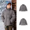 Chamarra de plumas para niños Balabala Ropa para bebé niño Ropa para niños Ropa de invierno para niña Ropa familiar Chaqueta estilo western Cuello alto Moda