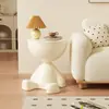 Mesa de Café Pequeña Plana Nueva de Estilo Crema de Moda para Sala de Estar, Mesa Auxiliar de Plástico Simple Creativa, Mesa de Esquina Estilo Ins para Dormitorio