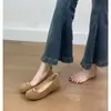Zapatos de cuero estilo JK de suela gruesa y versátiles para mujer, nuevo modelo otoño 2026, zapatos casuales con cordones que aumentan la altura para estudiantes