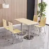 Juego de mesa y sillas para comida rápida, bar de snacks, tienda de fideos, cafetería escolar para estudiantes, comedor de empresa, comedor de fábrica, mesa y sillas de comedor de acero inoxidable