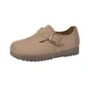 Sapatos Birkenstock Tudo Incluído para Mulheres 2025 Primavera e Outono Novo Estilo Mocassins Birkenstock de Solado Grosso Slip-On Sapatos Gorro de Solado Macio