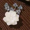 Flor de resina con cuentas de purpurina fresca y dulce para verano, accesorio para el cabello y pendientes lindos tridimensionales intrincados DIY