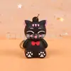 Llavero de Goma Suave Estéreo de PVC de Dibujos Animados 3D de Silicona Colgante para Llave de Coche Souvenir Escolar Colgante Personalización