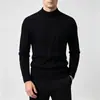 Suéter de punto trenzado para hombre, suéter de punto trenzado de cuello medio alto para hombre, suéter grueso de punto vintage para hombre
