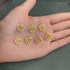 Acessórios para Pulseira Marca Fu Vermelho da Internet Marca Ji Marca Xi Banhado a Ouro diy Material Feito à Mão Pingente para Pulseira Miçangas Tecido
