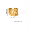Moda Europea y Americana Estilo Ins Anillo Simple de Acero de Titanio Chapado en Oro de 18k Asimétrico Geométrico Acero Inoxidable Joyería para Dama Venta Caliente