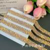 Cadena de diamantes de imitación de cristal denso de cinco filas oblicuas de Yiwang, ideal para hacer tú mismo, para ropa de novia, zapatos y bolsos, accesorios para carcasas de teléfonos móviles, materiales decorativos