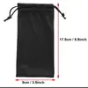 Bolsa de Tecido para Óculos com Cordão Preto Bolsa Macia Portátil à Prova de Poeira Bolsa para Joias Bolsa para Óculos de Sol Bolsa para Óculos de Sol