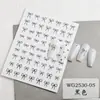 Adesivo Explosivo para Unhas de Laço Fofo Simples Cinto Adesivo Preto e Branco Dourado e Prateado Laço de Fita Vermelha Adesivo para Unhas de Laço