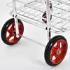 Carrito de compras grande de aleación de aluminio con cubierta para personas mayores, carrito de compras de supermercado, remolque para subir escaleras, carrito pequeño para el hogar para personas mayores