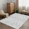 Transfronteiriço Geométrico Moderno Linha Nórdico Simples Doméstico Dornier Superfície Tapete Sala de Estar Mesa de Centro Quadrado Área ao Lado da Cama