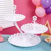Soporte de exhibición, bandeja decorativa, soporte para pastel de cumpleaños, uso en bodas y hogar, multicapa para snacks, dulces, plato de frutas, vajilla
