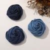 Coreia do Sul doce legal quente menina denim azul tecido rosa broto diy artesanal corsage grampo de cabelo roupas acessórios atacado