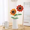 Girasol Tejido a Crochet Flor Artificial Hilo Tejido Ramo de Girasoles Decoración del Hogar Fábrica de Flores Mayoreo