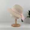 Elegante y Moderno Sombrero de Pescador Estilo Francés para Mujer, Sombrero de Paja para Sombrear al Aire Libre, Versátil Sombrero de Protección Solar para Playa y Costa