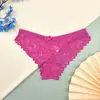 Bragas de Encaje Francés para Mujer Verano Sexy Moño Delgadas Huecas Transpirables Cintura Baja Entrepierna de Algodón Calzones para Mujer