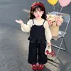 Conjunto Casual para Niñas Primavera y Otoño 2026 Nueva Moda con Estampado de Lunares Conjunto de Otoño para Bebés Estilo Coreano Conjunto de Tres Piezas