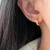 Pendientes de Aro de Hielo Triturado Estilo Coreano para Mujer Diseño de Nicho Gama Alta 2025 Nuevos Populares Pendientes Sencillos