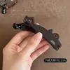 Pinza de plátano con lazo estilo coreano, pinza vertical, pinza de garra para coleta alta, tamaño grande para cabello grueso, pasador para mujer, pinza para la parte posterior de la cabeza, accesorio para el cabello