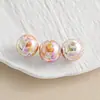 Cuentas Acrílicas Redondas Impresas de 16 mm Europeas y Americanas Transfronterizas Pulsera para Bebé Accesorios de Joyería Llavero Cuentas Sueltas