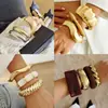 Pulsera Trendy de Patrón de Ola Irregular, Brazalete Liso Abierto, Suministro de Joyería de Gama Alta de Nicho para Comercio Exterior