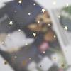 Material de embalagem para buquê de flores estilo coreano atacado floricultura floral Rosa Preto e Branco estrelas douradas Lua fio enrolado gaze para flores