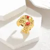 El Anillo Turquesa Plisado Irregular Más Popular de Amazon Moda para Mujer Anillo de Acero Inoxidable de Lujo Ligero Anillo Dropshipping