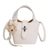 Bolso Único con Textura Bolso Tote Pequeño para Mujer Primavera 2026 Nuevo Bolso Cubo Simple Bolso de Hombro Cruzado Set