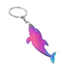Al por mayor de punto Metal Creativo Ballena Oceánica Llavero Anillo de Cadena Nuevo Souvenirs de Viaje de Acuario Extranjero