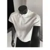 2026 Verano Nuevo Diseño Minimalista Estilo Americano Peso Pesado Deportivo Hombro Normal Versátil Corte Ajustado Manga Corta Camiseta Camiseta Elegante