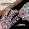 Rhinestones Mixtos para Uñas 12 Compartimentos Coloridos Irregulares Champagne Blanco Marquise Resina Rhinestones de Base Plana Venta al por Mayor Cinturón Industrial de Yiwu
