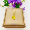 Latón Dorado Chapado Moda Nicho Colgante de Cuatro Hojas Estilo Japonés y K Simple y Sencillo Celebridad de Internet Fabricante de Joyería al por Mayor