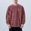 Moletom Masculino Lavagem Desbotada Tie-Dye Nuvem Luxo Leve Retro Americano 2024 Outono Nova Marca de Moda Jaqueta Casual Solta