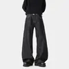 Calça Jeans Baggy Estilo Americano para Homens, Marca da Moda, Cool e Estilosa, Calça de Perna Larga Comprida até o Chão, Novo Estilo, Emagrecimento com Efeito de Caimento, Calça Longa Curva