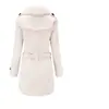 Novo Casaco de Lã 2024 Feminino Trench Coat de Comprimento Médio Roupa de Inverno Gola Grande de Lã Casaco de Lã Dupla Face Tamanho Europeu Feminino
