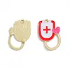 Nueva Serie Día de la Enfermera Cross Medical Colgante de Aceite de Goteo Accesorios de Joyería de Aleación DIY Colgante para Collar Llavero