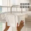 Cesta suspensa retrátil FaSoLa para camas de dormitório, cesta de armazenamento simples de encaixar, cesta de armazenamento doméstica espessa e durável