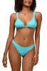 Maiô Duas Peças Estilo Novo para Mulheres, Exportação para Europa e América, Conjunto Biquíni, Cor Sólida, Costas Nuas, Moda Praia Sexy Hot Girl