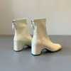 Botines elásticos de cuero genuino para mujer, con interior que aumenta la altura 6CM, punta cuadrada, tobillo elástico, nuevos botines versátiles y ajustados 2026, Botas Martin