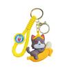 Llavero de Fruta Shiba Inu para Llave de Coche Colgante para Mochila Escolar Dibujo Animado Pequeño Producto al Por Mayor Llavero Colgante para Bolso Anillo de Llaves