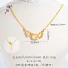 Pu Zuojiu não desbota 24k ouro brilhante três cores diamante três cabaça colar clavícula corrente Fulu colar pescoço corrente mulheres