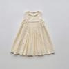Vestido sin mangas plisado para niña estilo francés para la merienda de verano 2026 con un toque de alta gama, Vestido tipo tank holgado de jacard para vacaciones