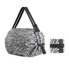 Bolsa Plissada Bolsa Plissada Estilo Japonês Grande Capacidade Sacola de Compras para Supermercado Espessada Portátil Dobrável com Zíper Bolsa Ecológica