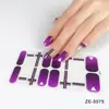 ZE Película de esmalte en gel impermeable estilo europeo y americano sin curado completo en gel, pegatina completa, contraste floreciente, primavera y verano, pegatina para uñas, papel de pegatina para uñas